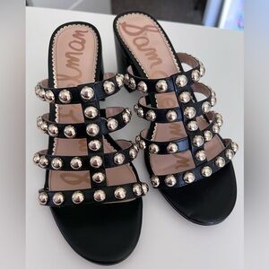 Sam Edelman Black and Gold Heels